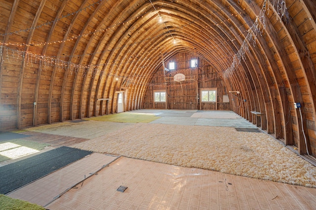 view of unfinished attic