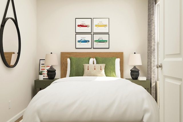 bedroom featuring baseboards