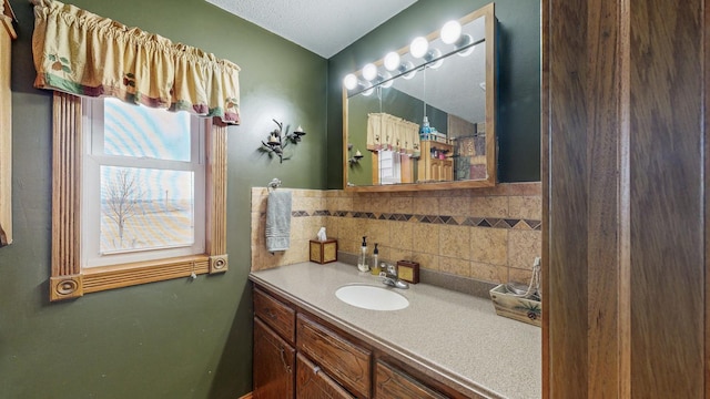 38184 County 47th Blvd, Goodhue, MN 55027 - bathroom with decorative backsplash and vanity