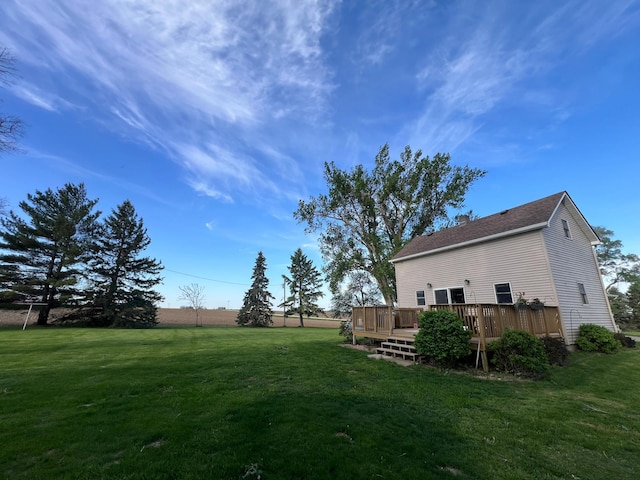 38184 County 47th Blvd, Goodhue, MN 55027 - view of green lawn featuring a deck