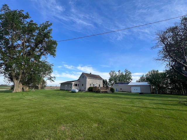 38184 County 47th Blvd, Goodhue, MN 55027 - view of green lawn featuring a deck