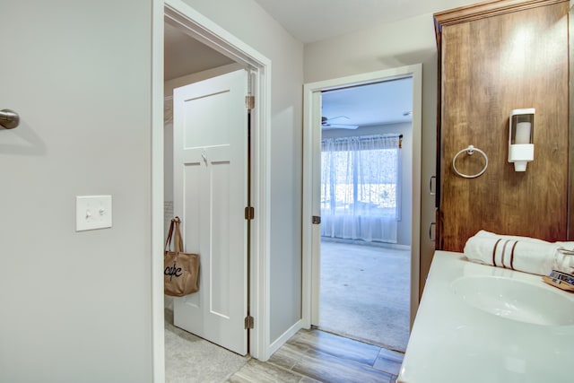 bathroom with vanity