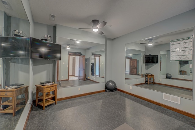 795 140th Ave, New Richmond, WI 54017 - workout room with ceiling fan and baseboards