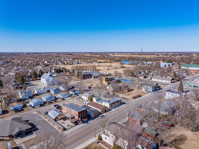 drone / aerial view with a residential view