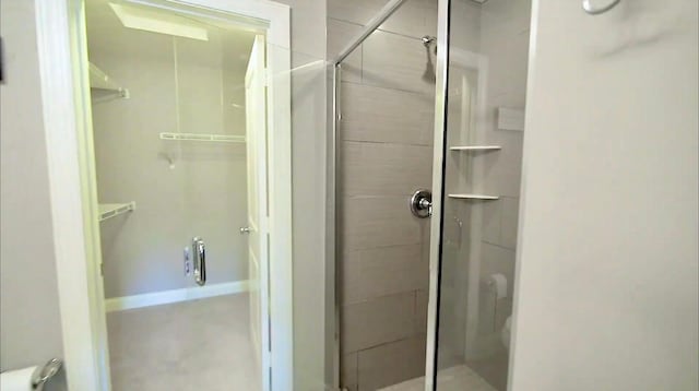 full bathroom with a stall shower