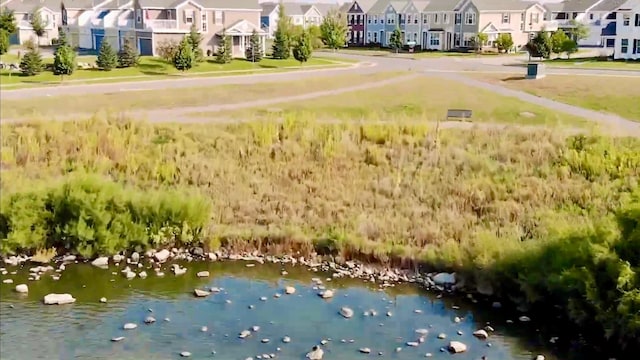 aerial view with a residential view