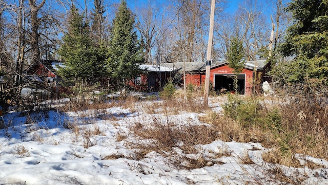 view of snowy yard