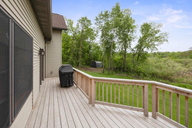 29235 Piney Way, Breezy Point, MN 56472 - deck featuring grilling area and a yard