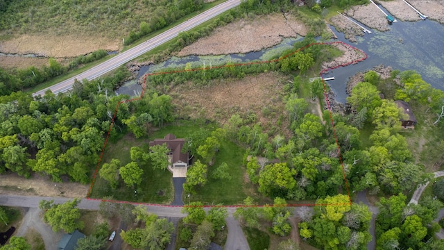29235 Piney Way, Breezy Point, MN 56472 - aerial view of property and surrounding area featuring property boundaries highlighted