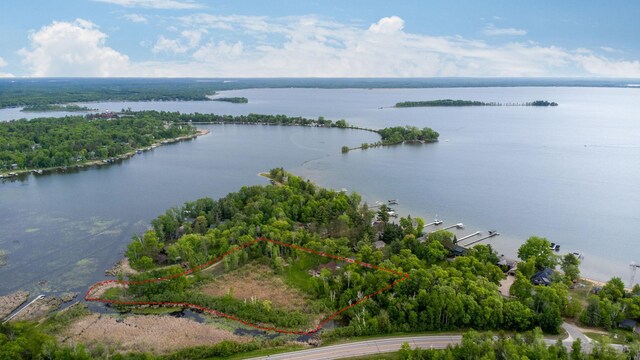 29235 Piney Way, Breezy Point, MN 56472 - view of property location featuring a nearby body of water and property parcel outlined