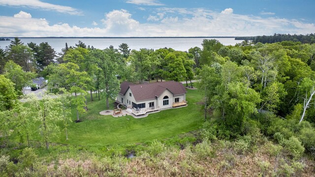 29235 Piney Way, Breezy Point, MN 56472 - aerial view of property and surrounding area with a large body of water and a forest