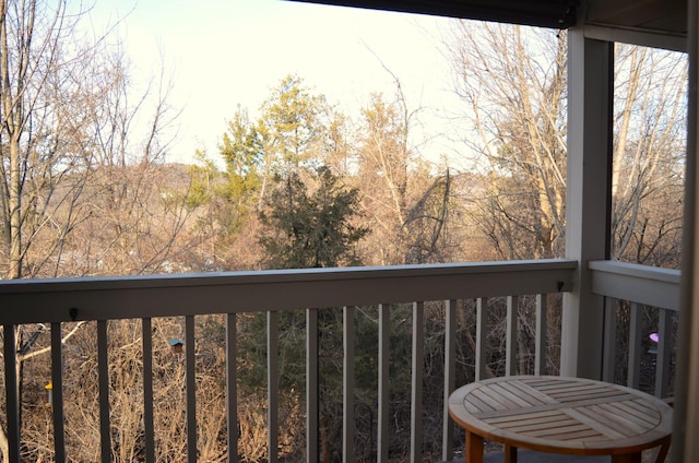 view of balcony