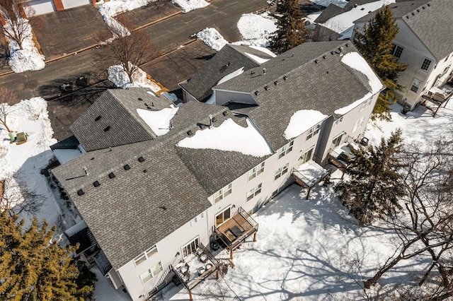 view of snowy aerial view