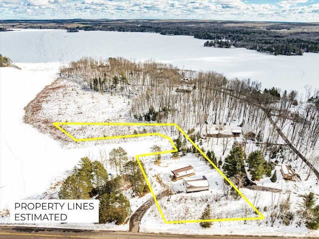 43240 County Highway D, Namakagon Twp, WI 54821 - view of snowy aerial view