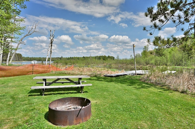 43240 County Highway D, Namakagon Twp, WI 54821 - view of green lawn with a water view