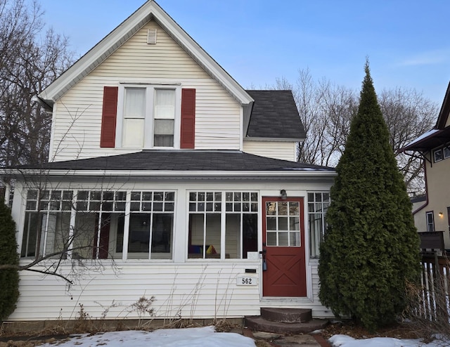 view of front of home with entry steps