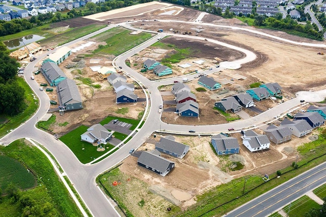 drone / aerial view featuring a residential view