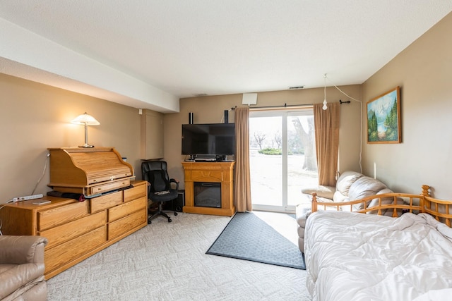 view of carpeted living area