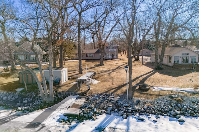 view of snowy yard