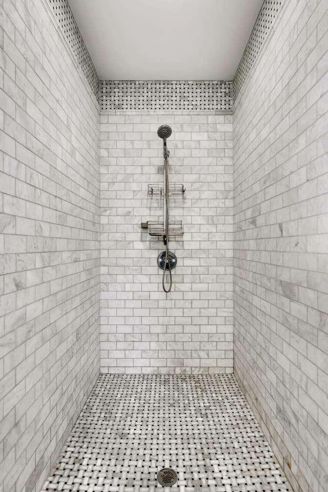 full bathroom with tiled shower