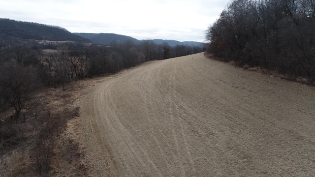 view of road featuring a mountain view