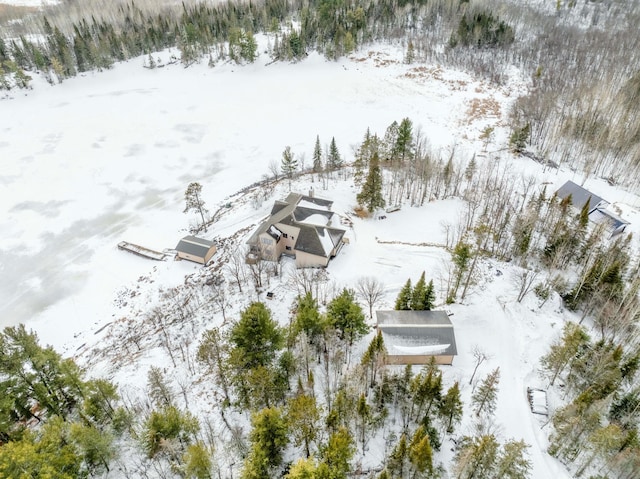 view of snowy aerial view