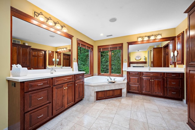 6155 Murray Ct, Shorewood, MN 55331 - full bathroom featuring two vanities and a bath