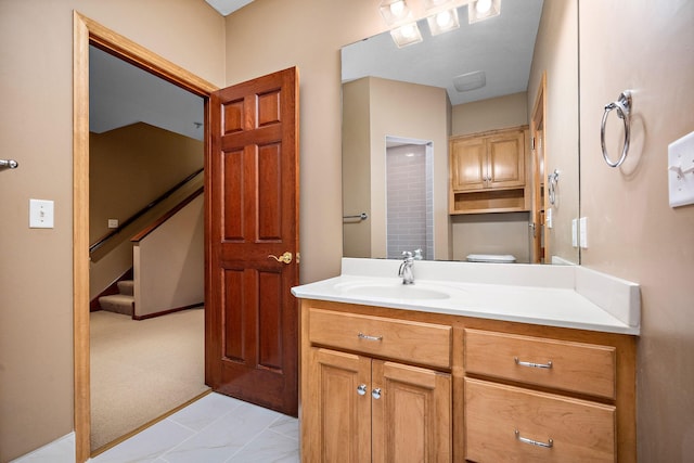 6155 Murray Ct, Shorewood, MN 55331 - bathroom featuring vanity and marble finish flooring