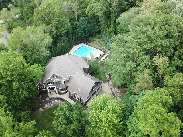 6155 Murray Ct, Shorewood, MN 55331 - view of subject property featuring a pool area and a forest