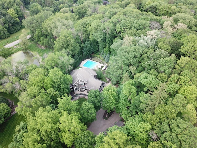 6155 Murray Ct, Shorewood, MN 55331 - view from above of property with a heavily wooded area