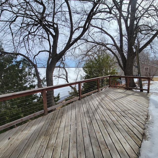 43404 Bills Beach Rd, Edna Twp, MN 56528 - view of wooden terrace
