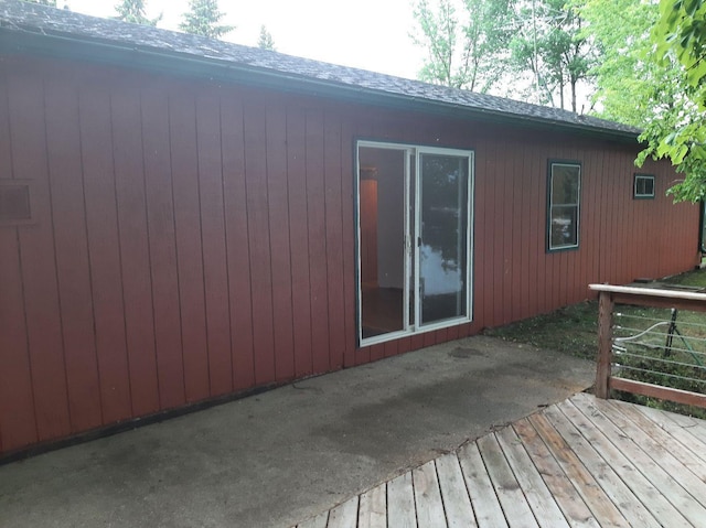 43404 Bills Beach Rd, Edna Twp, MN 56528 - wooden deck with a patio