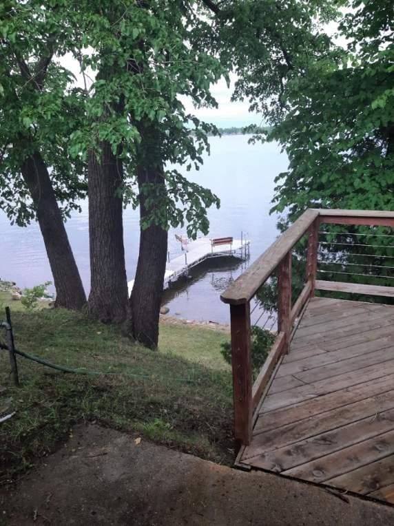 43404 Bills Beach Rd, Edna Twp, MN 56528 - dock area featuring a water view
