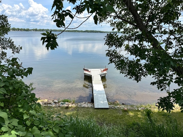 43404 Bills Beach Rd, Edna Twp, MN 56528 - dock featuring a water view