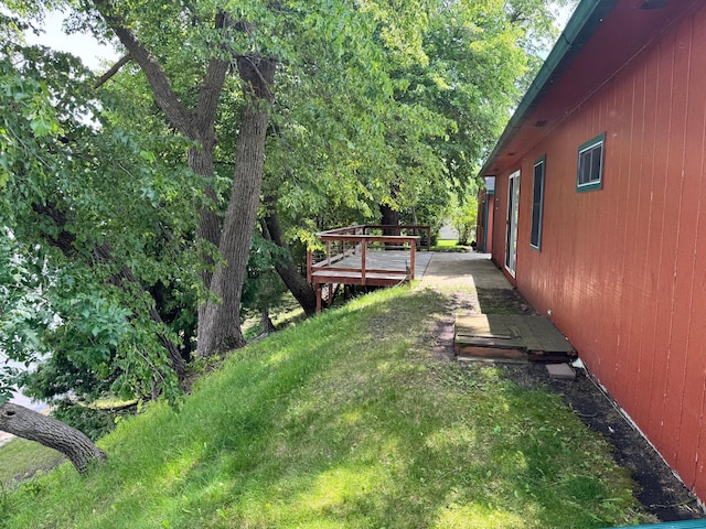 43404 Bills Beach Rd, Edna Twp, MN 56528 - view of grassy yard featuring a deck