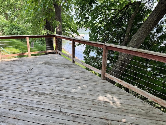 43404 Bills Beach Rd, Edna Twp, MN 56528 - wooden deck with a water view