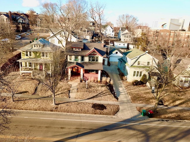 bird's eye view featuring a residential view