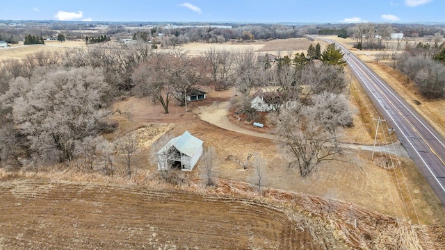 drone / aerial view featuring a rural view