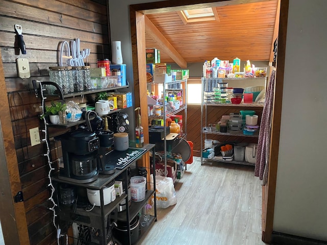 storage area featuring a skylight