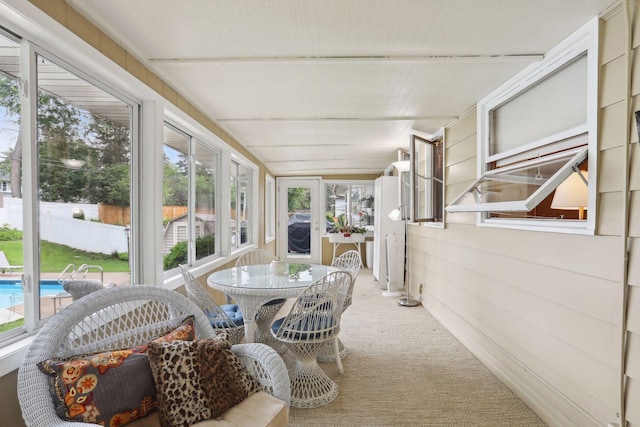 view of sunroom