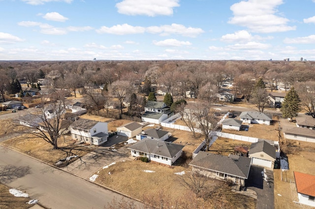 aerial view with a residential view