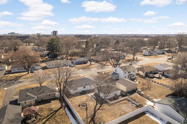 bird's eye view with a residential view