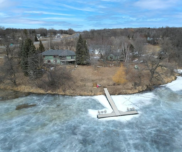 view of snowy aerial view