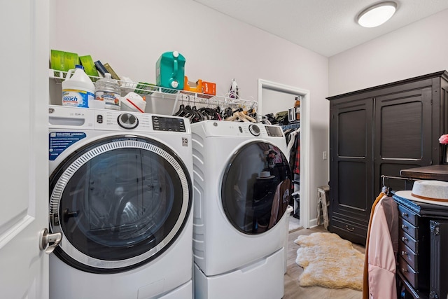 laundry area featuring washer and dryer