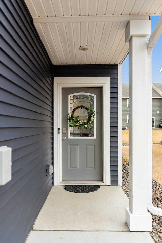 view of doorway to property