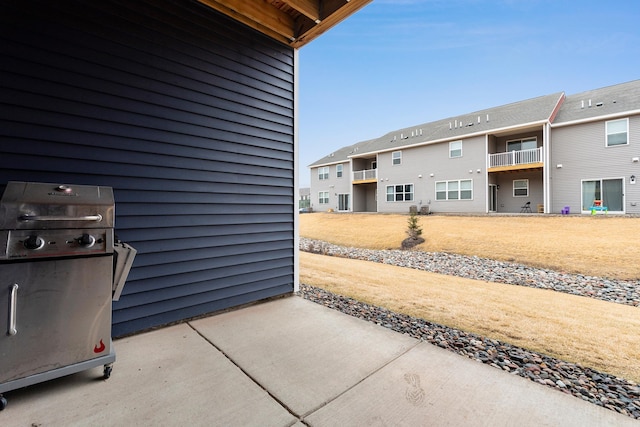 view of patio with area for grilling