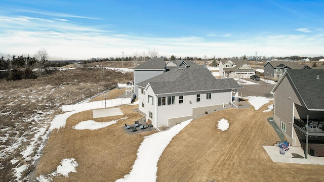 bird's eye view featuring a residential view