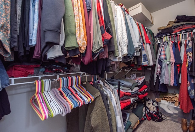 walk in closet featuring carpet flooring