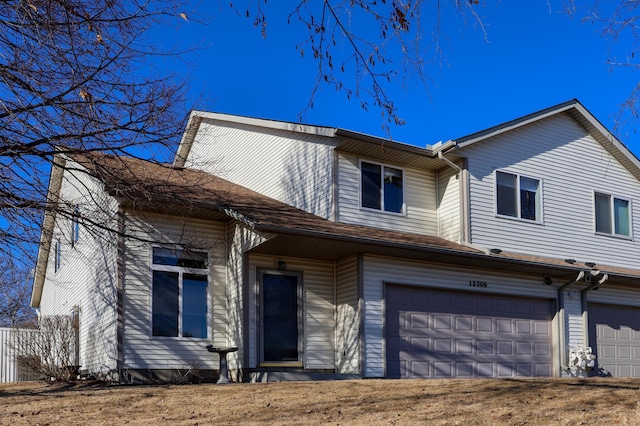 view of front of house featuring a garage