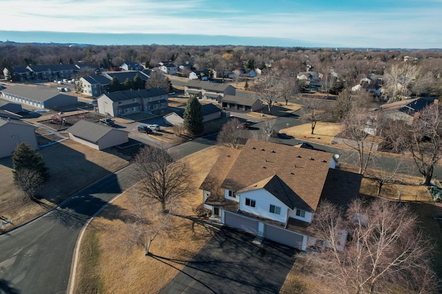 drone / aerial view featuring a residential view